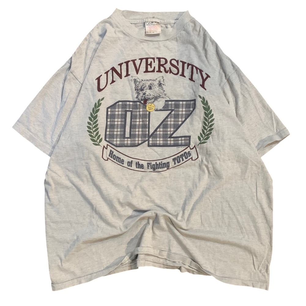 Vintage Single Stitch 1992 University of Oz Toto T-shirt Oneita Power-T Gray XL
